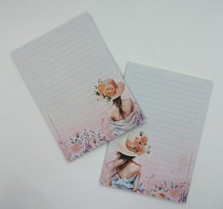 A5 Notepad Flower Girl - by StationeryParlor