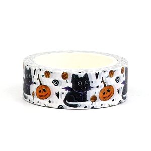 Washi Tape | Halloween Black Bat Cat & Pumpkin