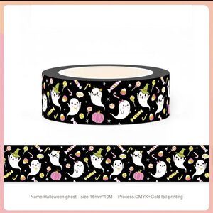 Washi Tape with Gold Foil | Halloween Ghost Candy