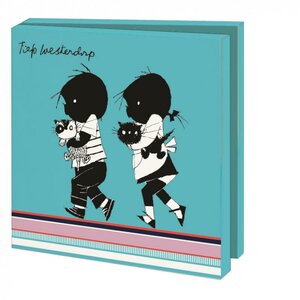 Card folder with envelopes - square: Jip en Janneke (zwart wit), Fiep Westendorp