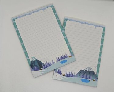 A5 Notepad Winter Landscape - by StationeryParlor