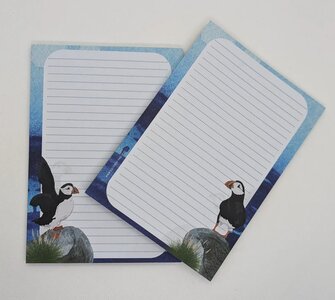 A5 Notepad Puffin - by StationeryParlor