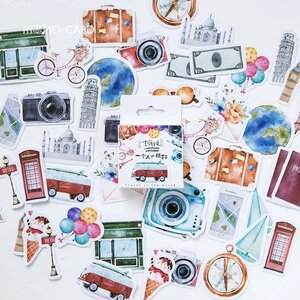 Sticker Flakes Box | Travel to the World