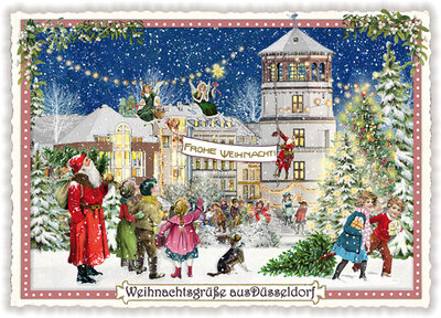 PK 398 Tausendschön Postcard Christmas - Weihnachtsgrüße aus Düsseldorf 