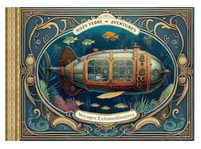 Illustrated notebook Gwenaëlle Trolez Créations - Jules Verne