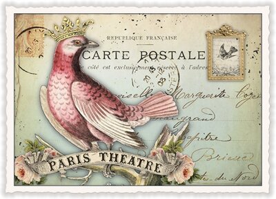PK 1088 Tausendschön Postcard | Bird with Crown -  Paris Theatre