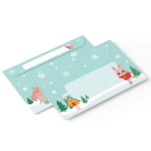 10 x NutWinter Ice Skating Envelopes - by LittleLeftyLou 