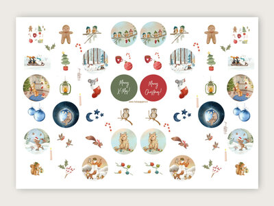 Stickersheet from Studio Poppybird - Kerst