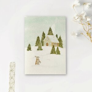 Postcard Art by Meer | Sneeuw huisje