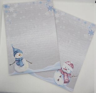 A4 Notepad Snowman - by StationeryParlor
