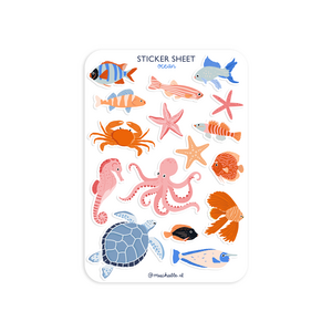 A6 Stickersheet by Muchable | Ocean