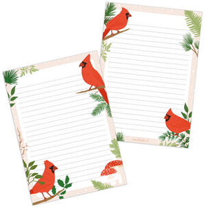 A5 Double Sided Notepad by muchable - Red Cardinal Bird