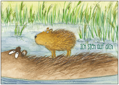Postcard | Ich steh auf dich (capybaras)
