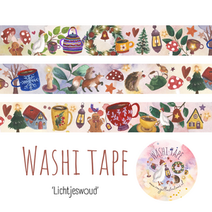 Washi Tape 'Lichtjeswoud' - Romyillustrations