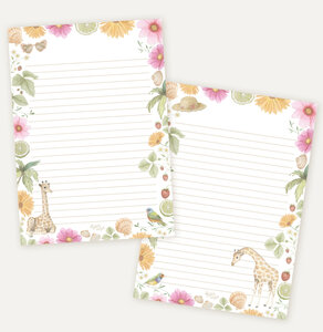 A5 Notepad Zomer Giraf - Double Sided - Appeloogje