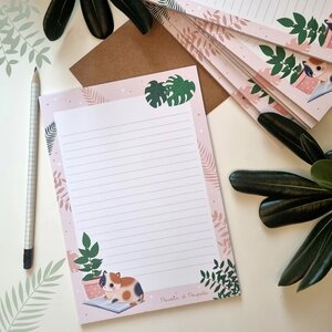A5 Notepad Cats and Plants - Poussin et Poupette