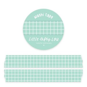 Mint Grid Washi Tape - Little Lefty Lou 