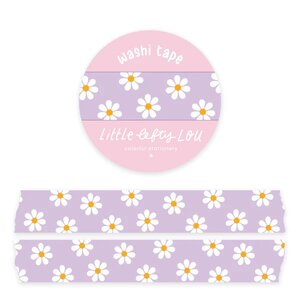 Lilac Daisies Washi Tape - Little Lefty Lou 