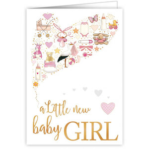 Greeting Card - A little new baby girl