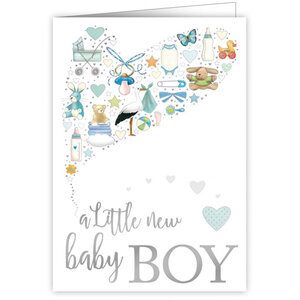 Greeting Card - A little new baby boy