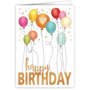 Greeting Card - Happy Birthday Balloons