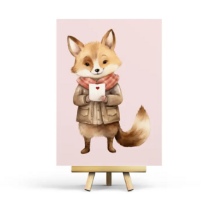 Postcard Valentine's Fox by Penpaling Paula