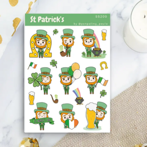 St Patrick's Sticker Sheet by Penpaling Paula