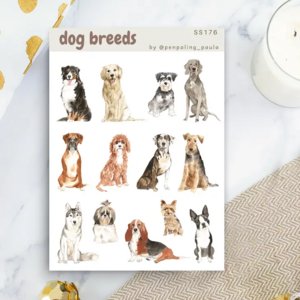 Dog Breeds Sticker Sheet by Penpaling Paula
