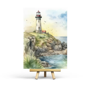 Postcard Lighthouse by Penpaling Paula