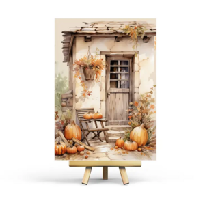 Postcard Autumn House by Penpaling Paula