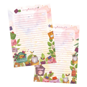 A5 Happy Mail Notepad - Double Sided - Romyillustrations