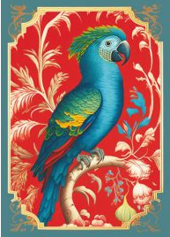 Postcard Gwenaëlle Trolez Créations - Perroquet (parrot)