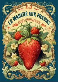 Postcard Gwenaëlle Trolez Créations - Fraises (Strawberries)