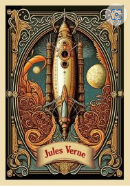 Postcard Gwenaëlle Trolez Créations - Jules Verne