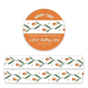 Orange Tulips Washi Tape - Little Lefty Lou 