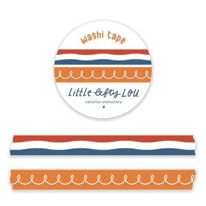 2 Slim Dutch Flag and Orange Doodle Washi Tapes Set - Little Lefty Lou 