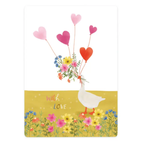 The Lemonbird Postcard | gans met bloemen