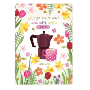 The Lemonbird Postcard | let's go for a walk and have some coffee