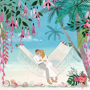 Mila Marquis Postcard | Beach Couple
