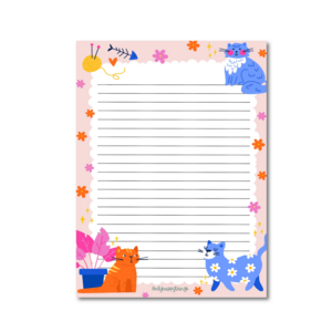 A5 Colorful Paws Notepad - Only Happy Things