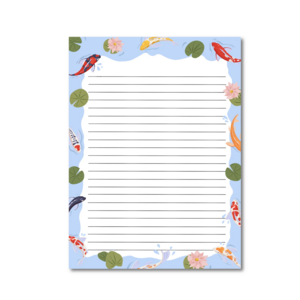 A5 Koi pond Notepad - Only Happy Things