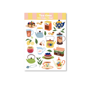 A6 Stickersheet Tea Time - Only Happy Things