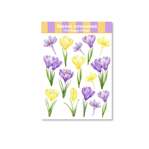 A6 Stickersheet Sweet crocuses - Only Happy Things