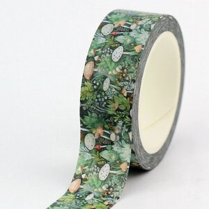 Washi Tape | Forest Mushrooms Green