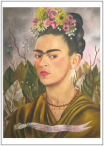 Postcard Frida Kahlo - Self-portrait, Dedicated to Dr. Eloesser, 1940
