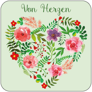 Postcard | Von Herzen (Heart of Flowers)