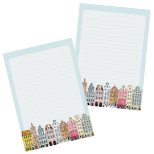 Illustrated Letter Pad Amsterdam Houses by Penpaling Paula