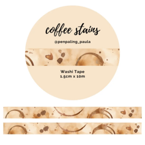 Washi Tape Coffee Stains by Penpaling Paula