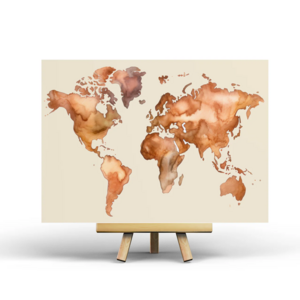 Postcard World Map by Penpaling Paula