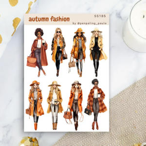 Autumn Fashion Sticker Sheet by Penpaling Paula